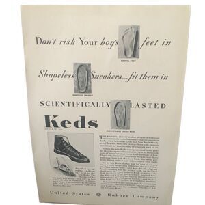 Vintage 1934 Keds United States Rubber Company Ad Advertisement